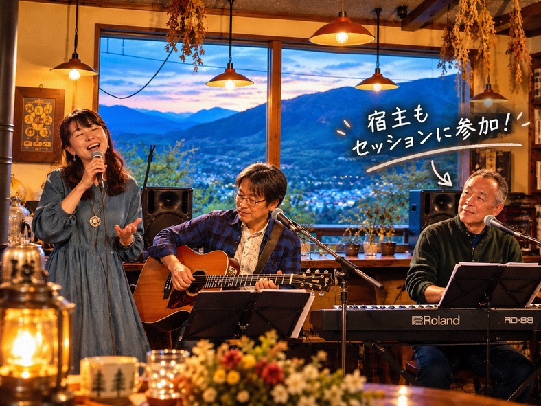【アクアマリン・ライブ ＆ 秘伝の野沢菜漬け体験】