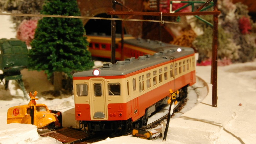 ●鉄道模型雪カーブ