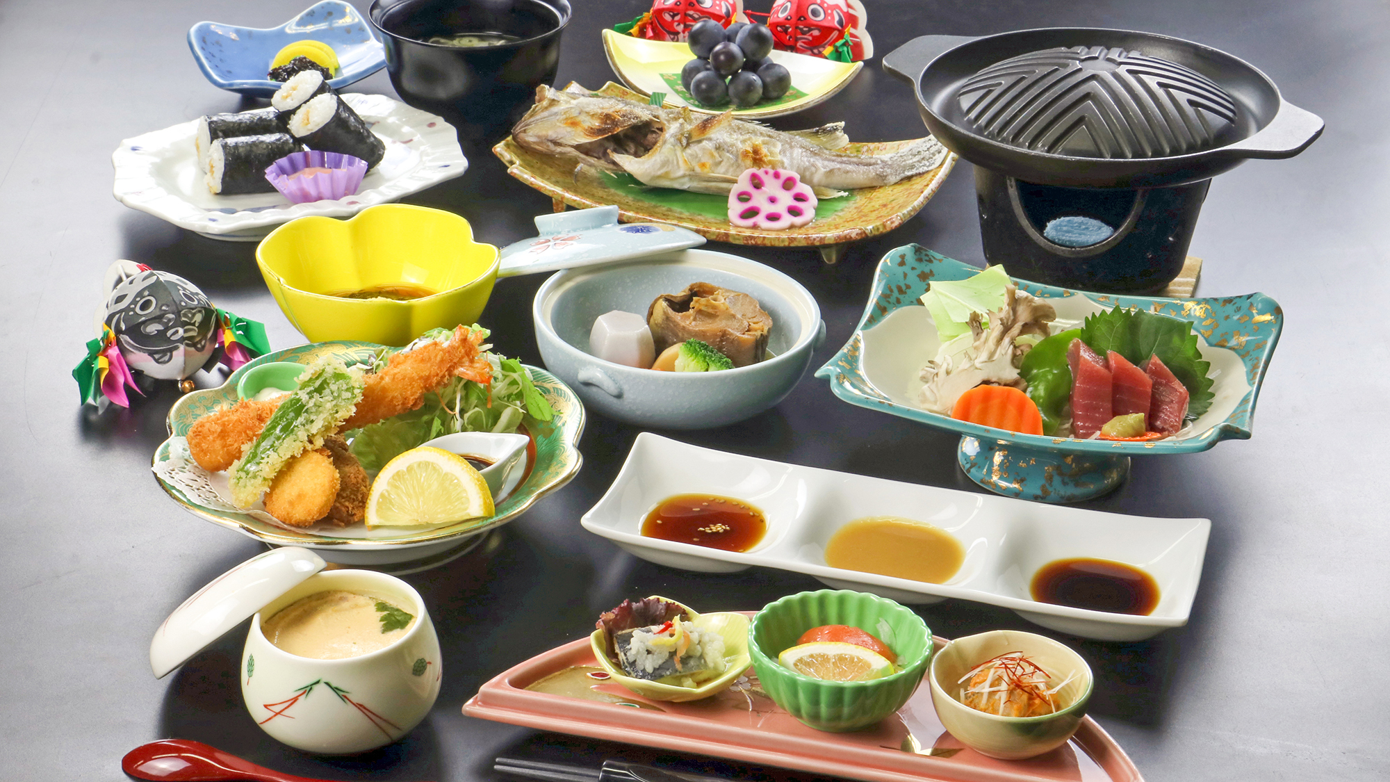 地元産にこだわった旬の和会席。