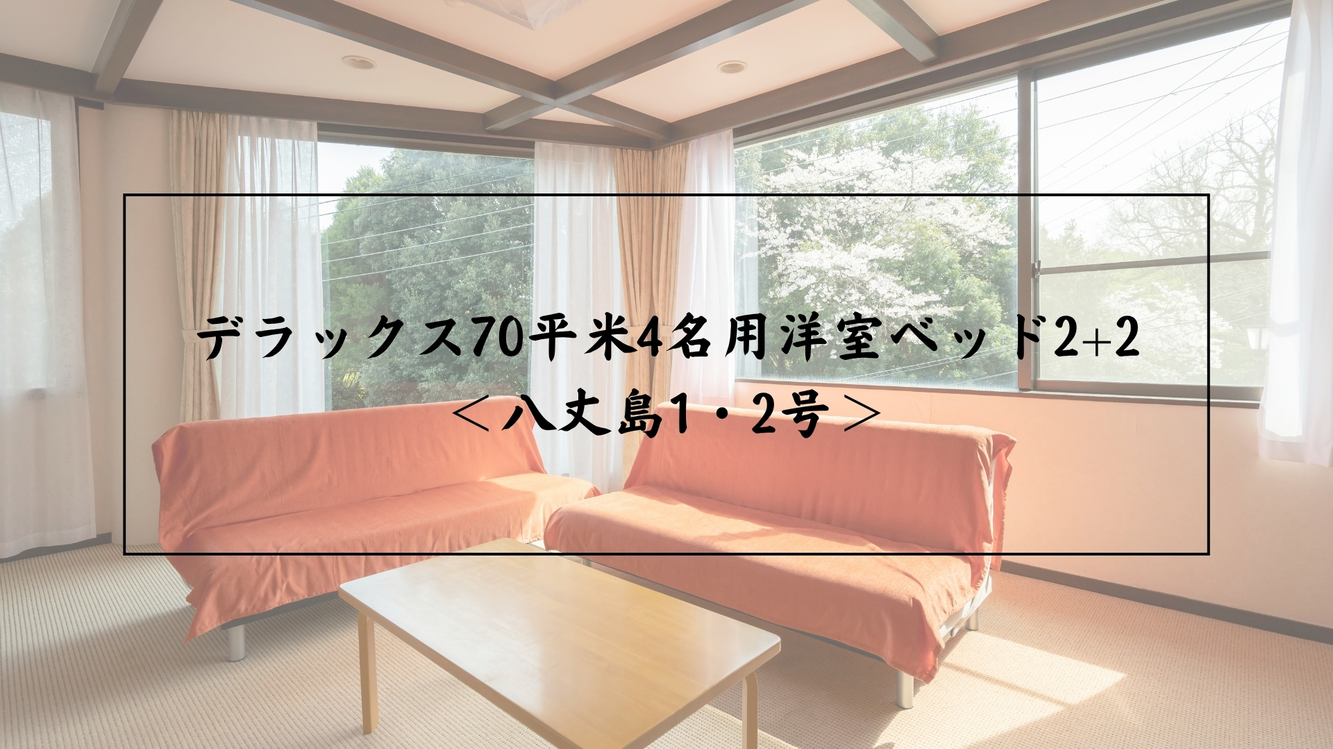 デラックス70平米4名用洋室ベッド2+2 <八丈島1・2号>