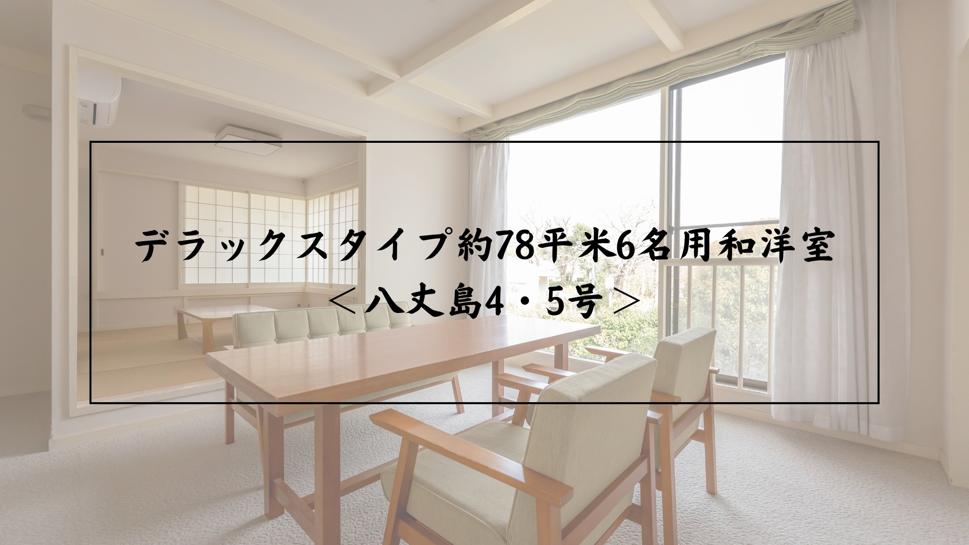 デラックスタイプ約78平米6名用和洋室 ＜八丈島4・5号＞