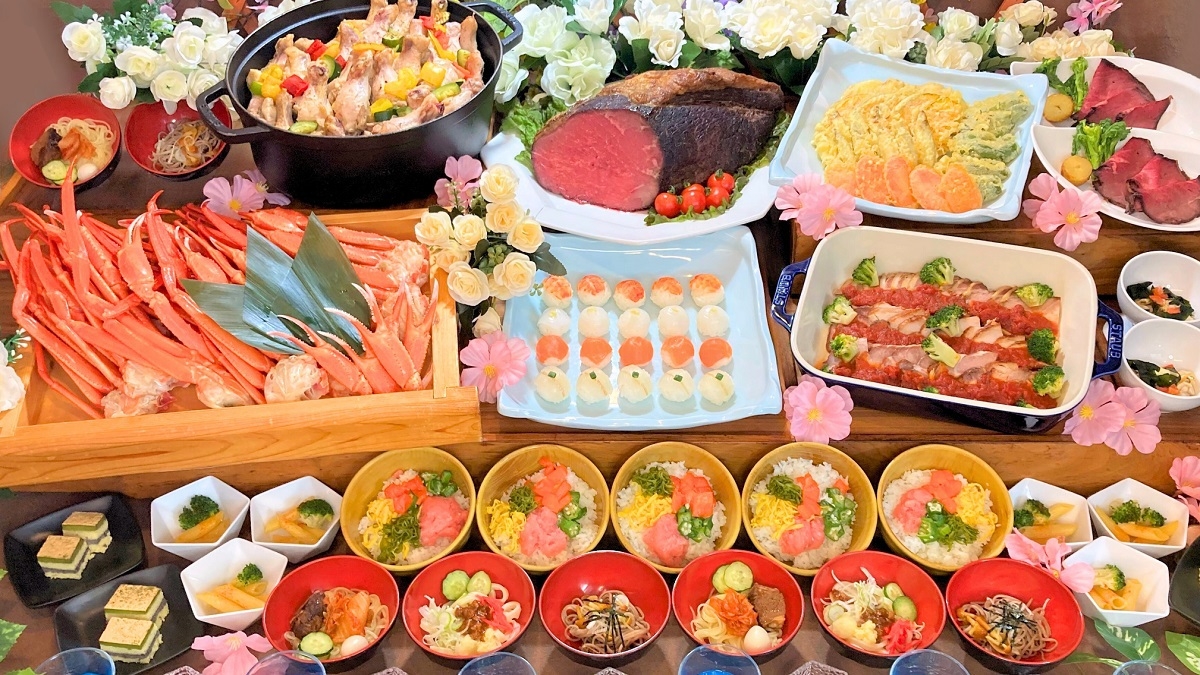 [GWの3日間限定]夕食は国産牛ローストビーフ・ボイル蟹と”てまり寿司も食べ放題”プラン 夕朝食付き