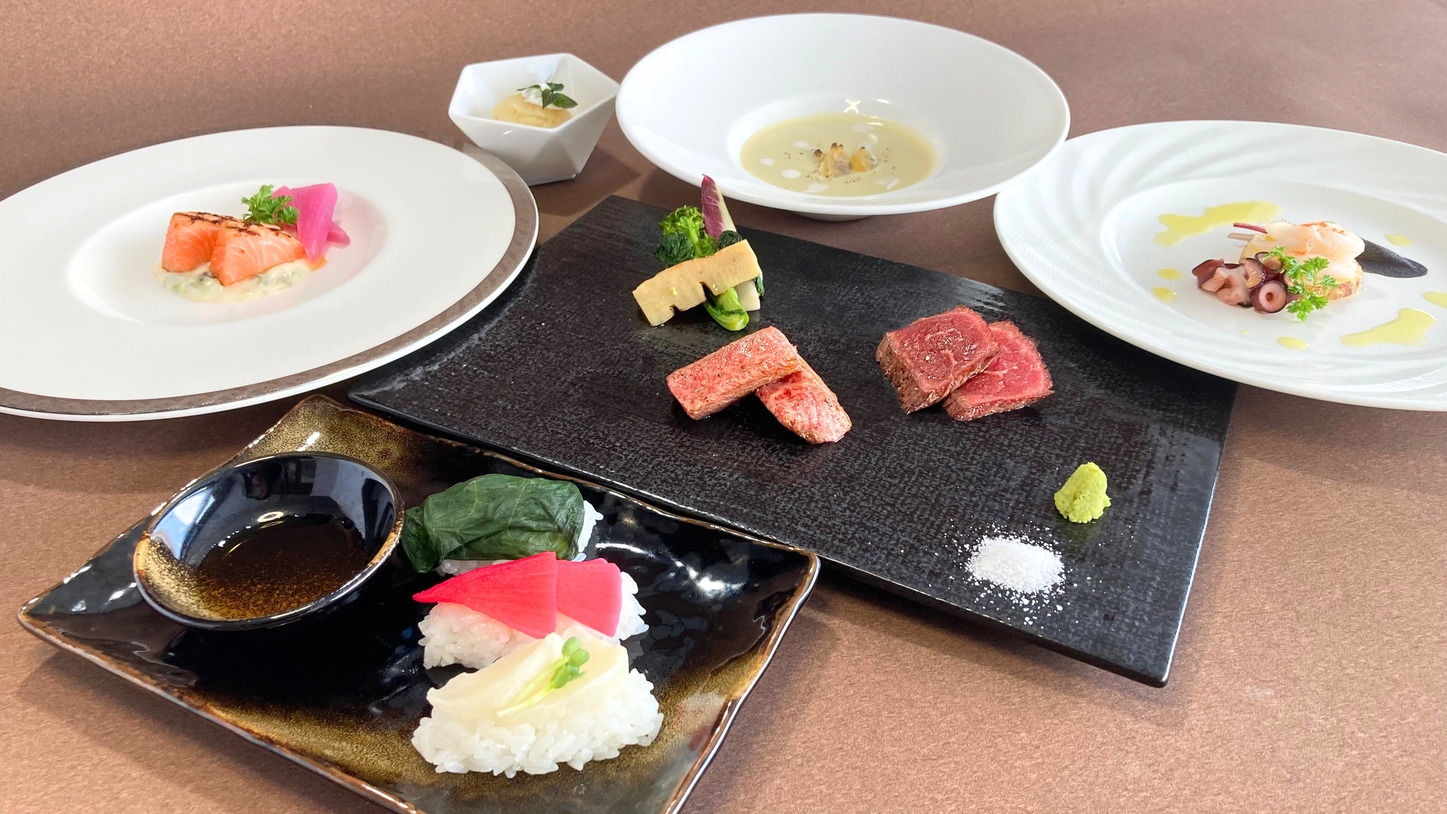 いわて牛・短角牛の食べ比べ〜こぶし雫ディナー付きプラン〜夕朝食付き