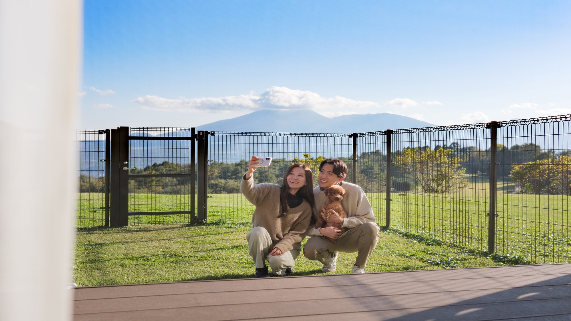 【プライベートドッグラン】浅間山を独り占め。浅間山側だけのプライベートドッグラン