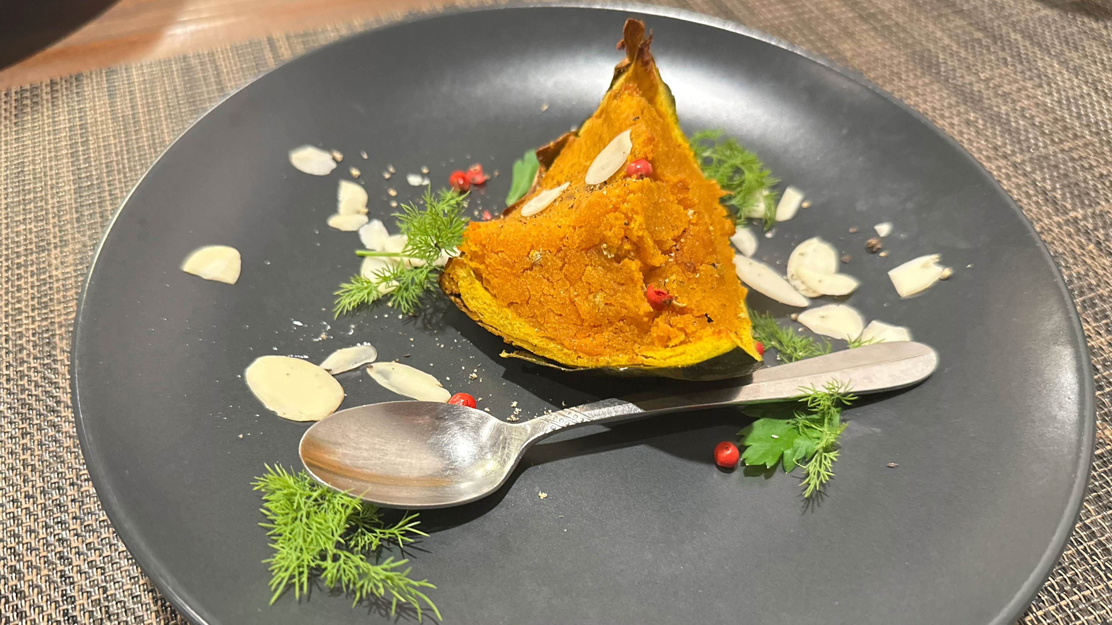 秋冬夕食一例：かぼちゃの創作料理