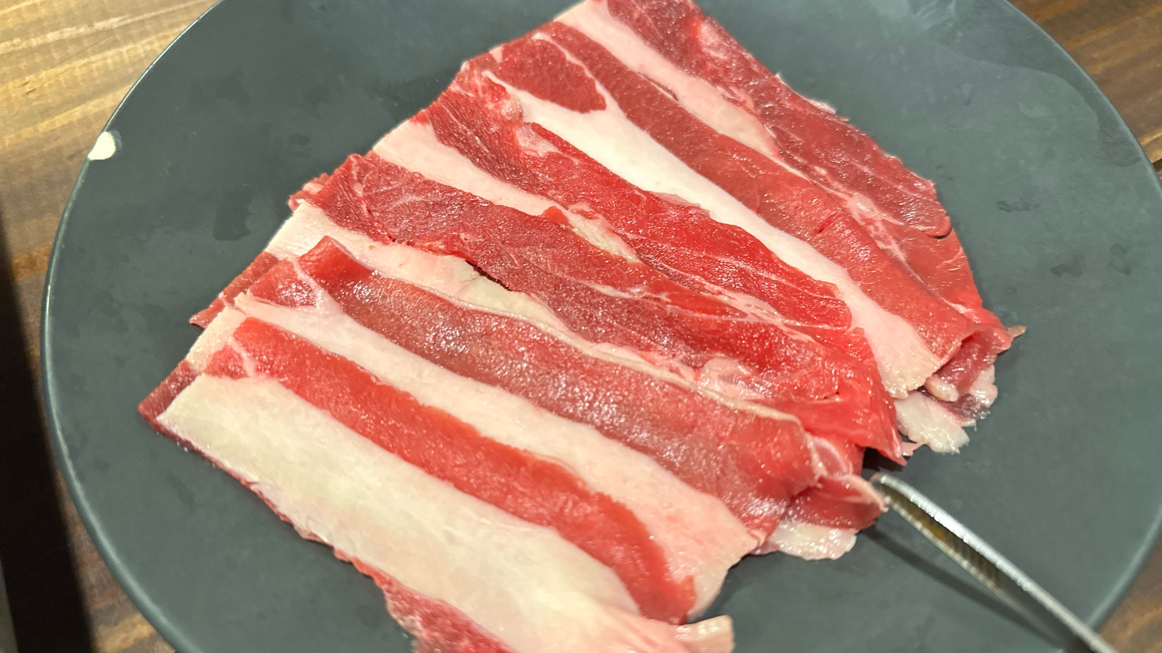 秋冬夕食一例：会津黒毛和牛しゃぶしゃぶ