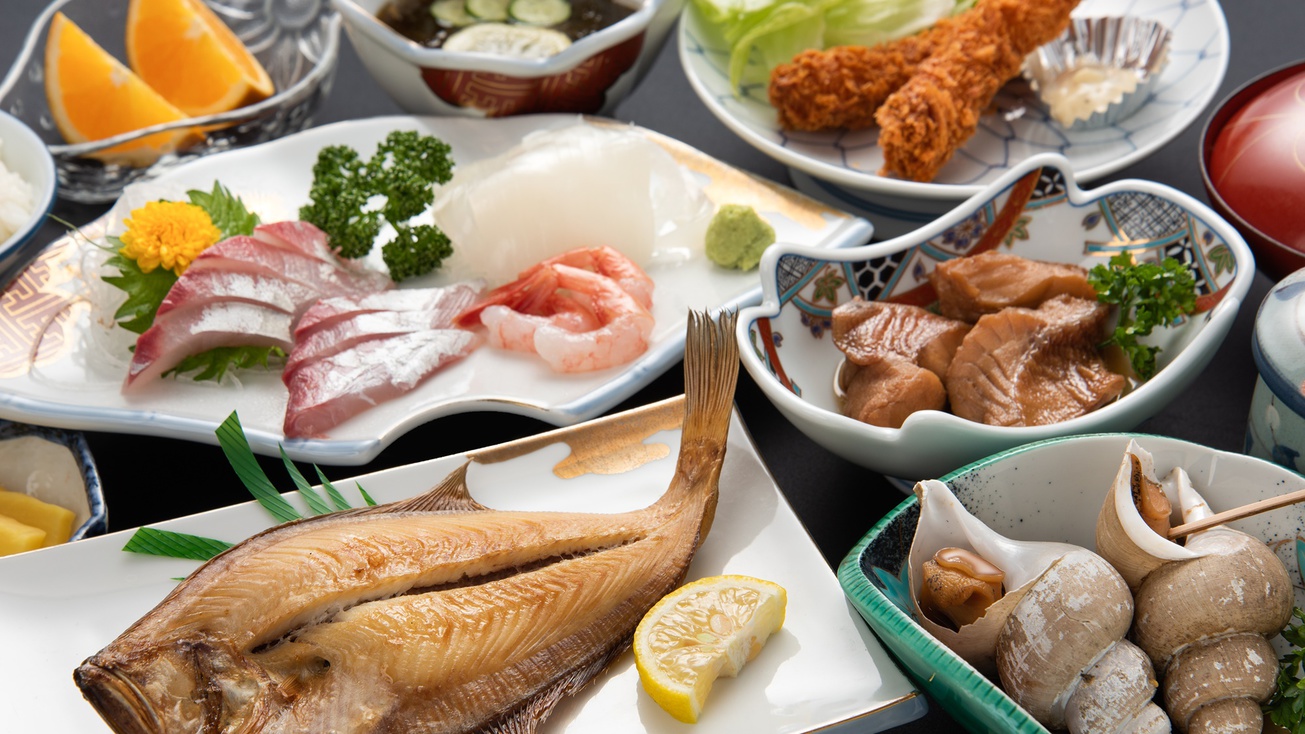 とれたての海の幸満喫プラン◆海を眺めながらお食事！全室オーシャンビュー