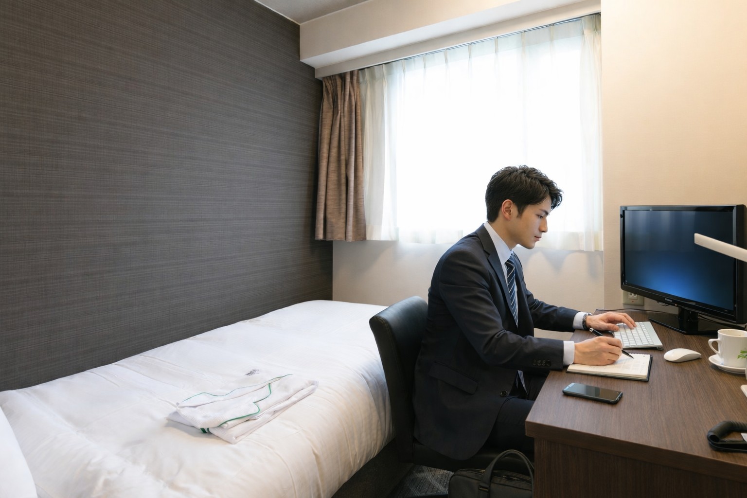 シングルルーム（滞在中のイメージ）