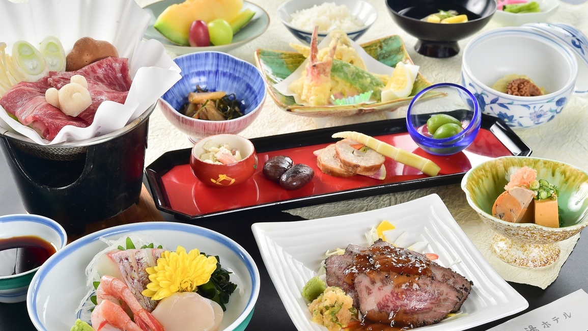 2種の信州牛料理と地元食材を味わう＼1泊2食スタンダード〜翡翠hisui〜／