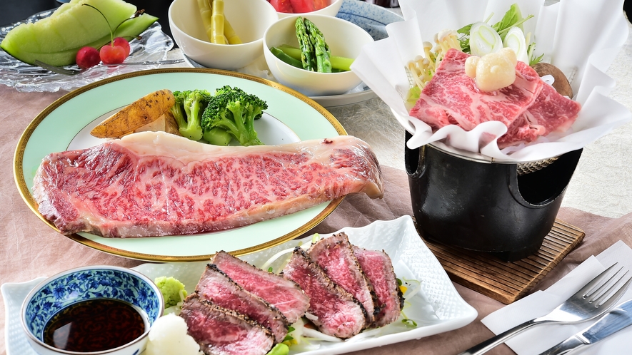 「りんごで育った信州牛」だけを使った最高級肉肉プラン※ある日の一例