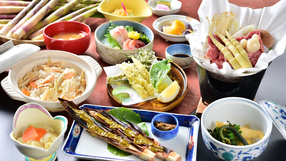 【6月14日～6月28日限定】根曲がり竹尽くし料理　※ある日の一例