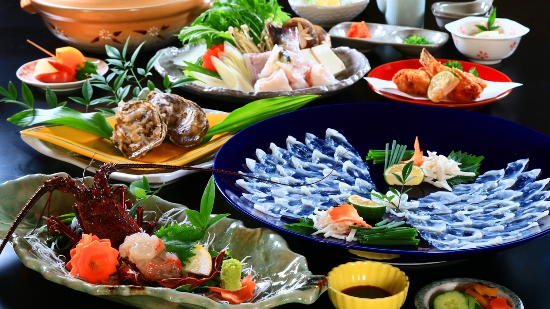 【　ふぐ福　御食事　】　グレードアップ◆＜伊勢海老お造り＆白子＞18,700円コース！