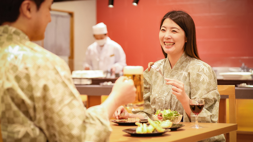 【日帰り入浴／夕食付】十勝の恵みを楽しむ「季節のバイキング」×「源泉かけ流し天然モール温泉」