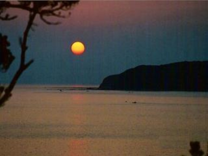 千尋岬の夕日