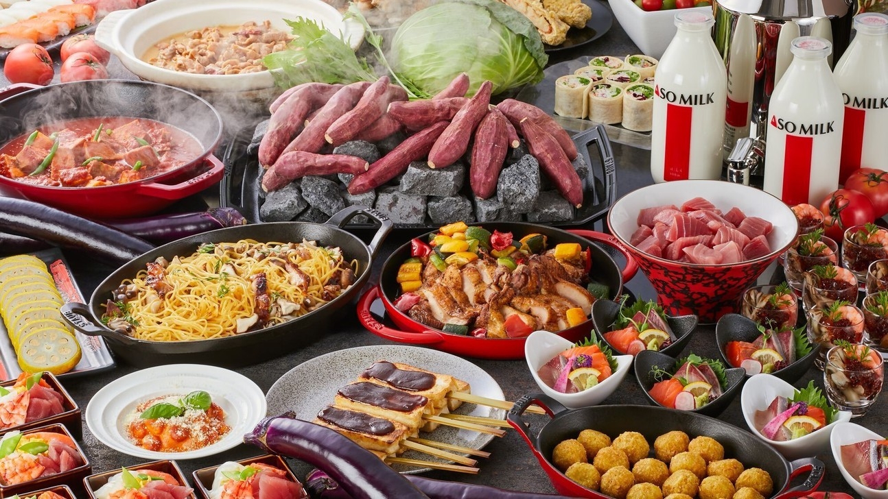 ＜NEWビュッフェレストラン誕生！＞阿蘇の味覚大集合！熊本の旬を堪能！ビュッフェプラン２食付き