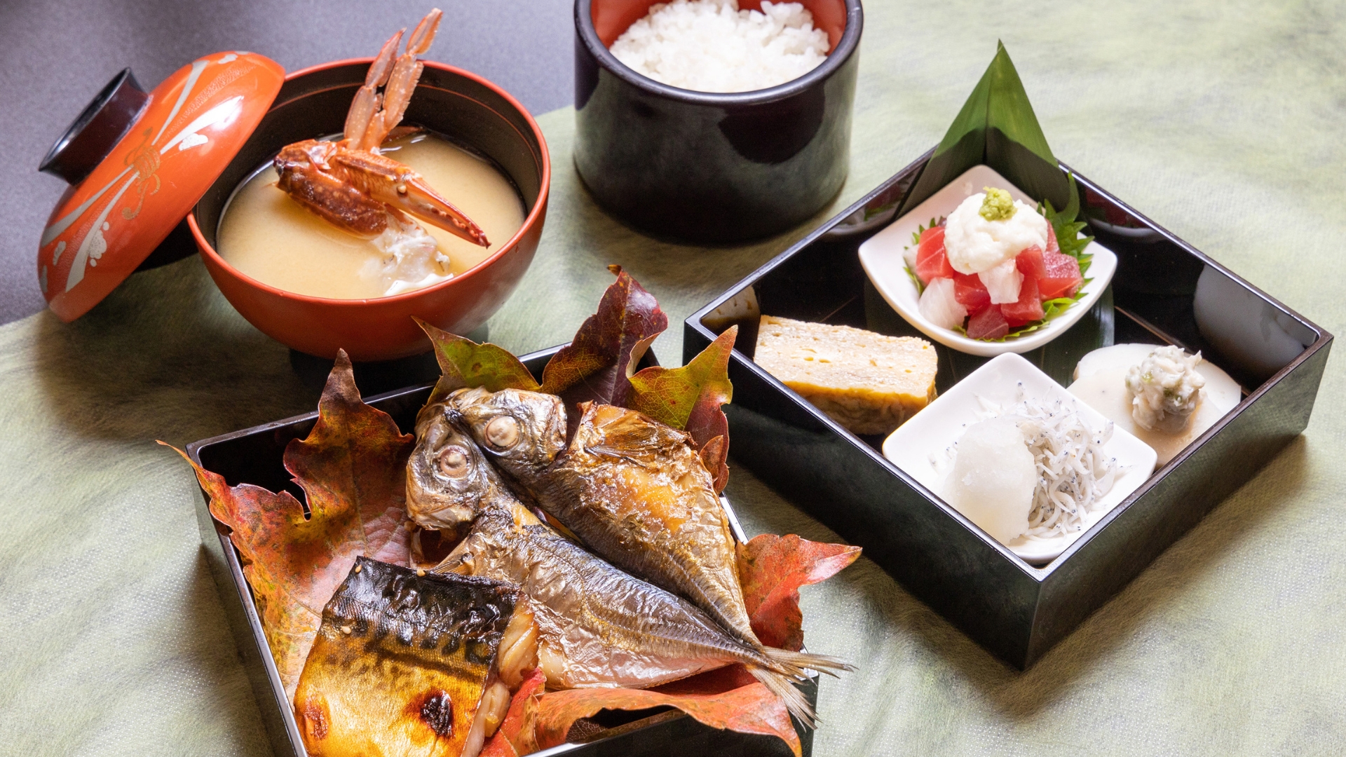 朝食　一例※仕入れ状況や季節によりメイン料理以外は変更となる場合がございます。