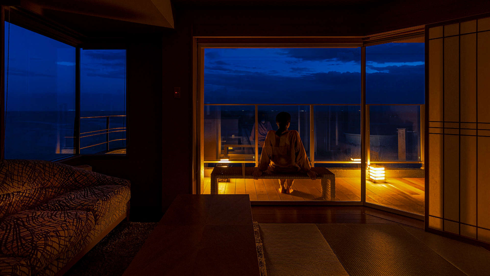 温泉掛流し露天風呂付絶景和モダン『星辰』