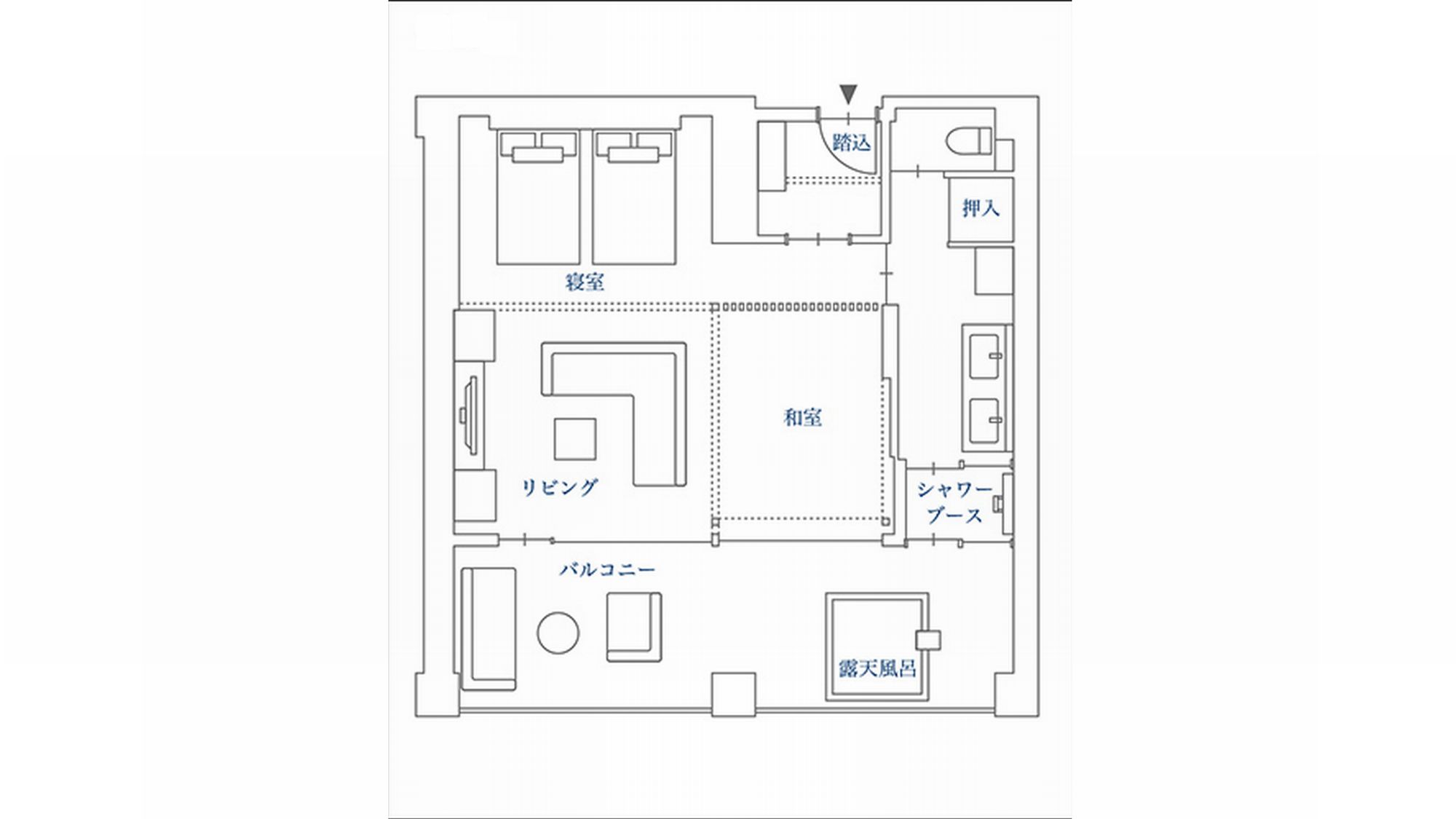 温泉掛流し露天風呂付絶景スイート『天』