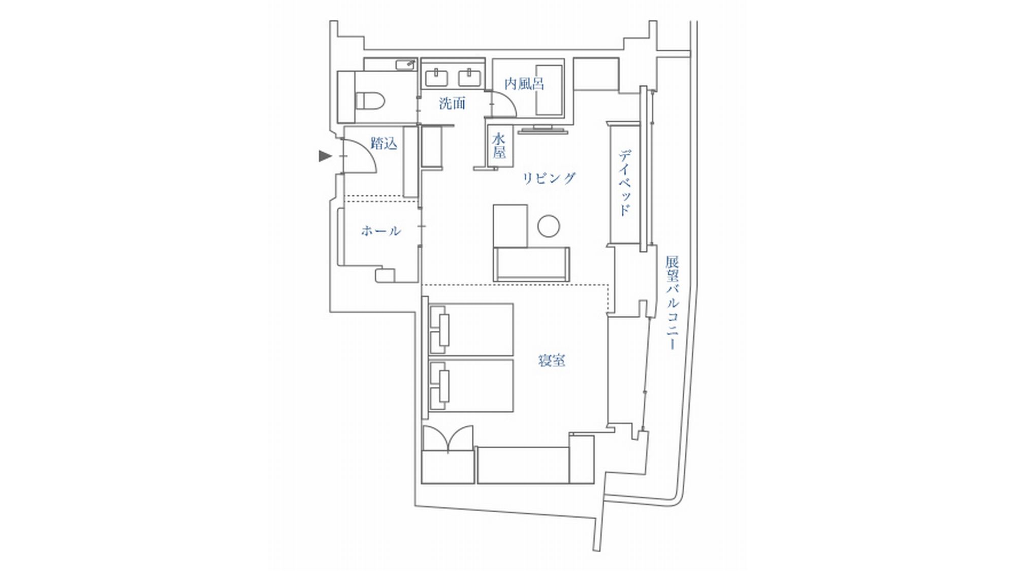 和モダン和洋室絶景スイート『白』