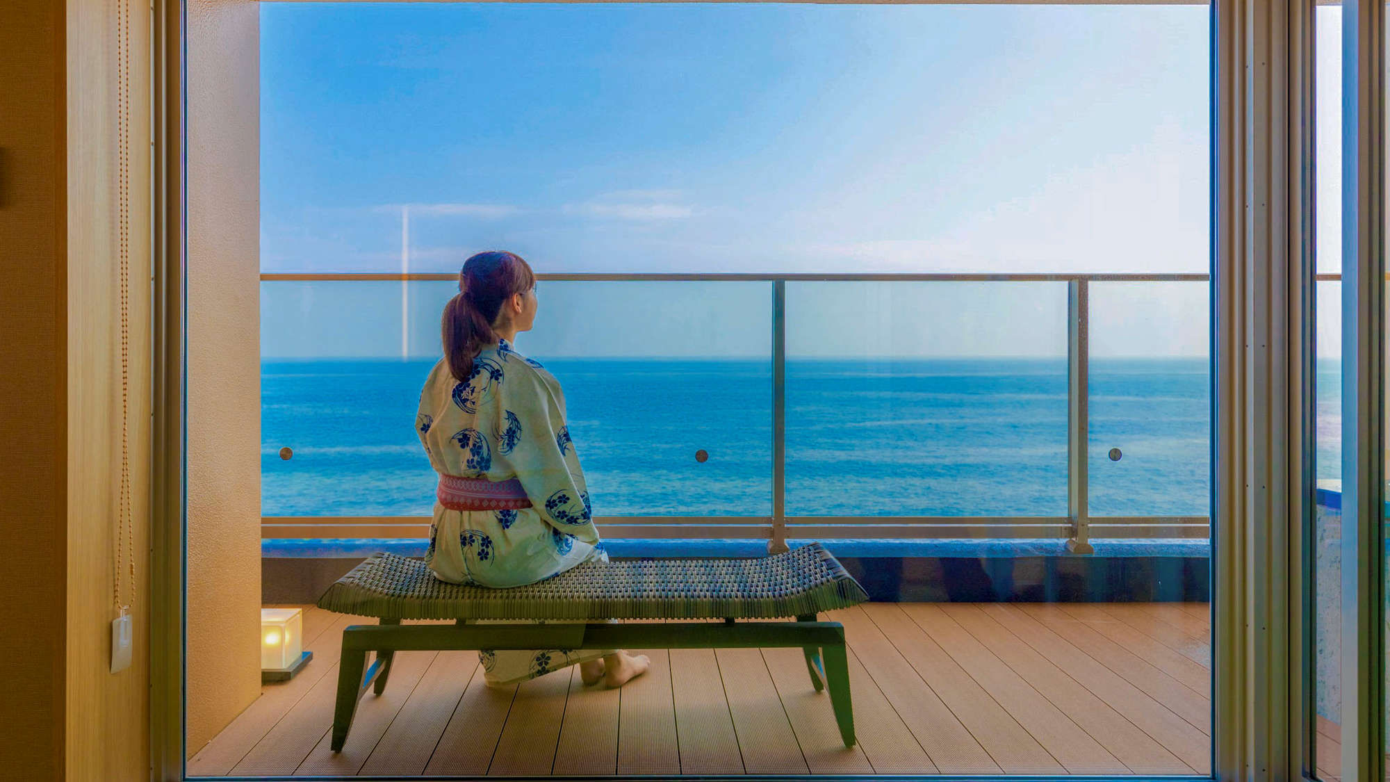 温泉掛流し露天風呂付絶景和モダン『海生』