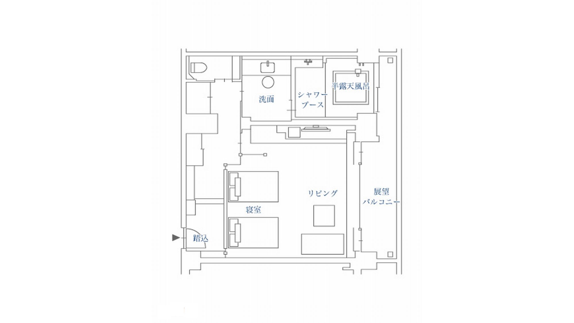 温泉掛流し半露天風呂付絶景スイート『海月・颯々』