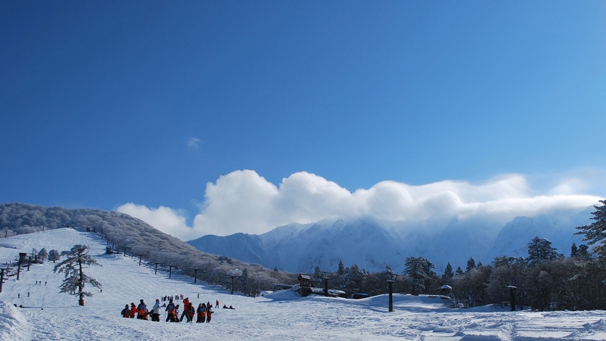 【大山ホワイトリゾート】ゲレンデまで徒歩1秒の好立地