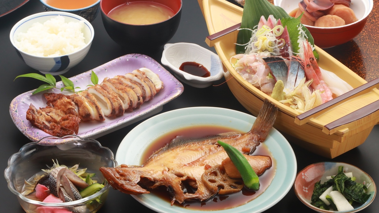 【スタンダードしまプラン】獲れたて新鮮♪旬の魚介のこだわり会席料理＜１泊２食付＞Wi-Fi完備