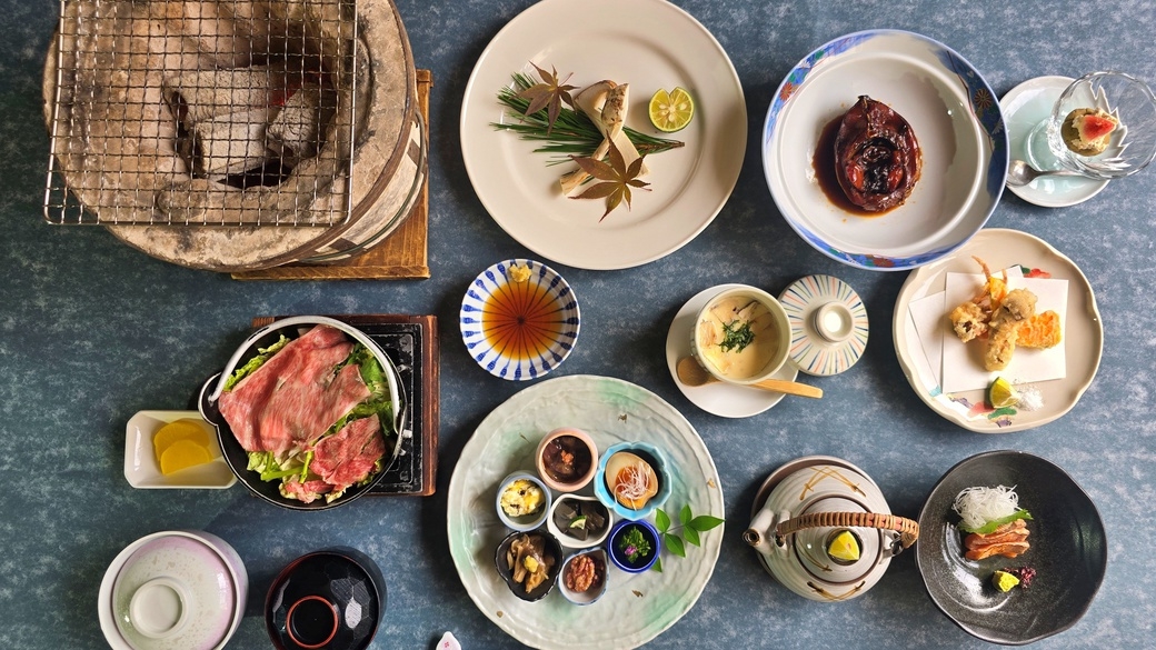 ≪お手軽コース≫【国産松茸◇梅会席】秋の味覚マツタケ料理＜1泊2食付＞9/25〜10/31期間限定！