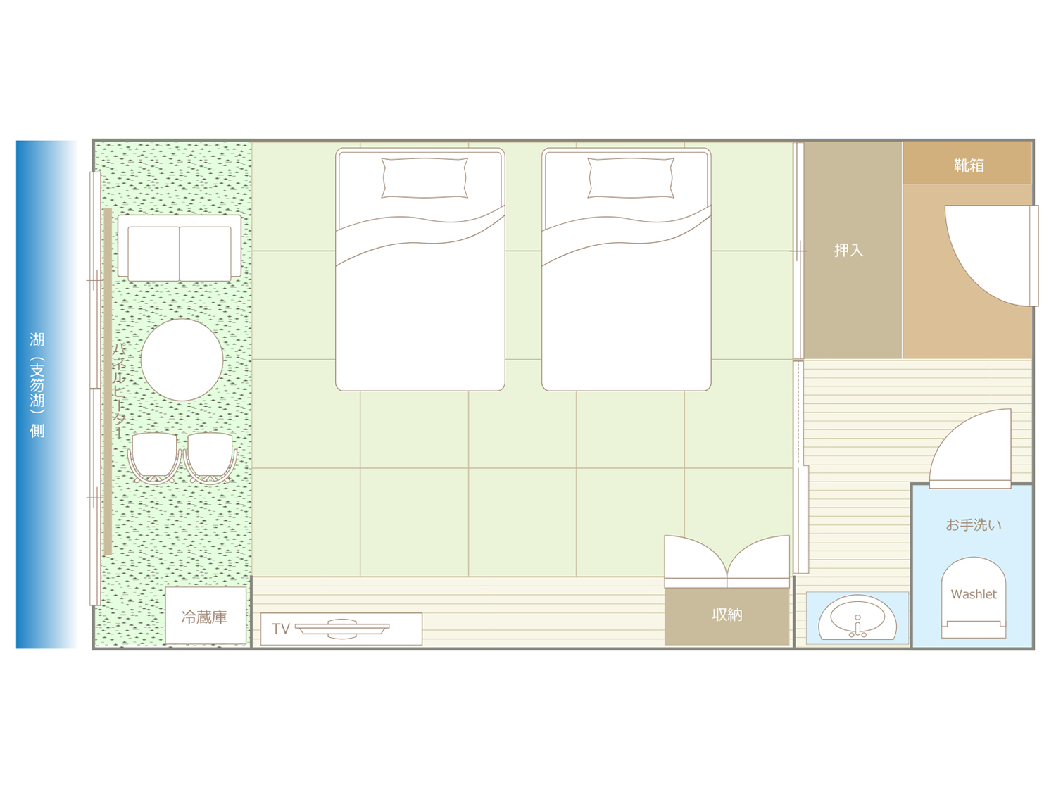 湖側和室-間取り図（例）
