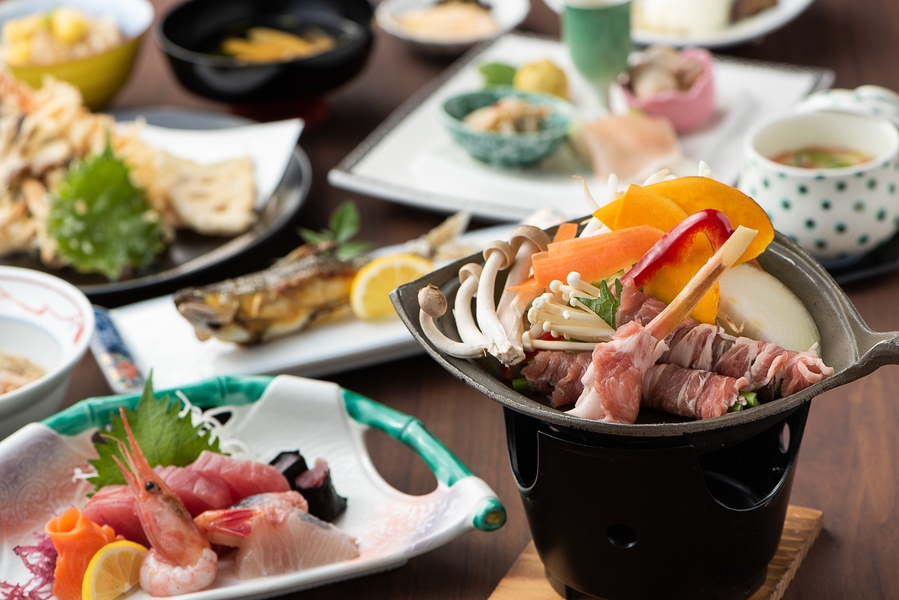 自家製野菜と温泉でほんわかプラン♪