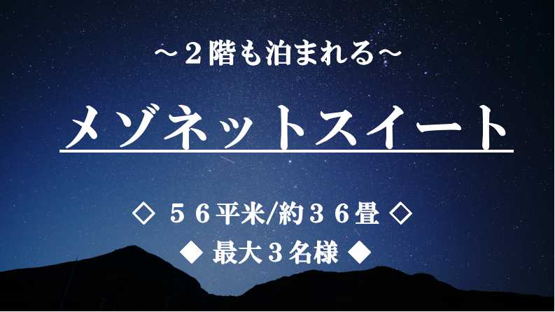 【禁煙】メゾネットスイート ■56平米/最大3名■