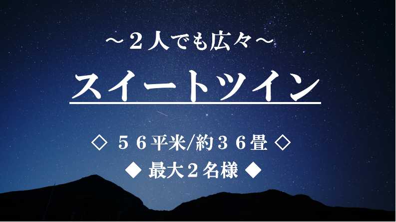 【禁煙】スイートツイン ■56平米/最大2名■