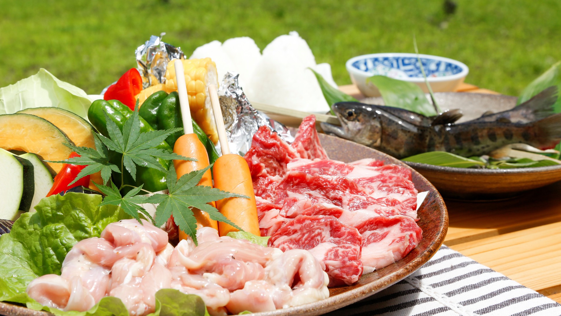 夏【スタンダードBBQ】お肉に海の幸も満喫♪★ゆっくりと時間が流れる自然の中で静かな休日★