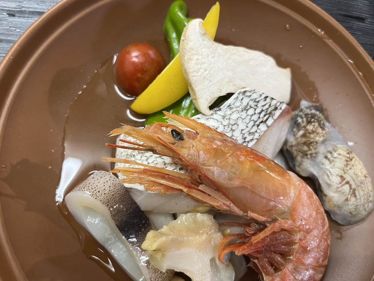 春夏★山海の人気コラボ★「厳選！とろける美味しさ♪但馬牛のしゃぶしゃぶ」＆「海鮮陶板焼き」