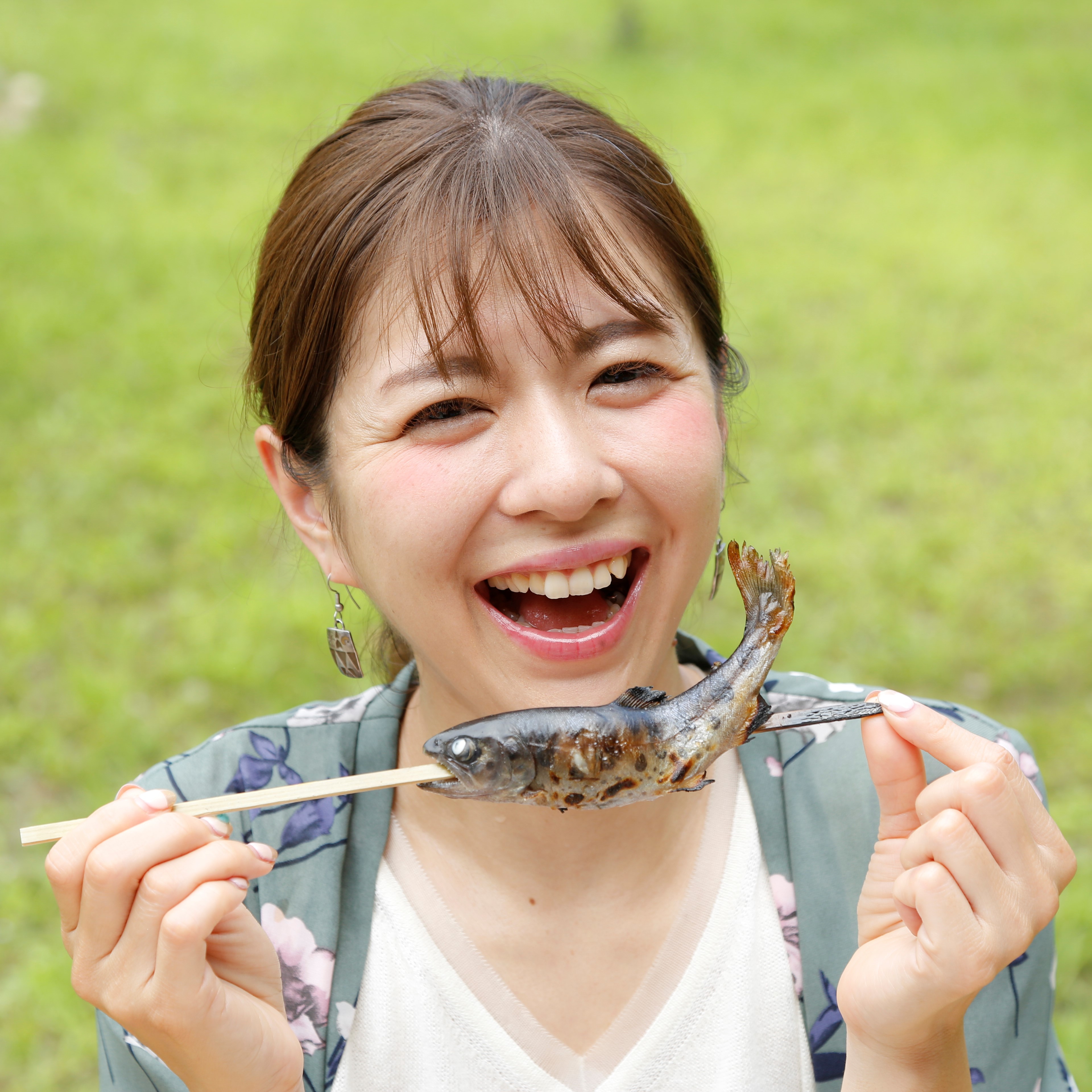 ＢＢＱ！ くせもなく美味しい♪アマゴの塩焼き  □ママ