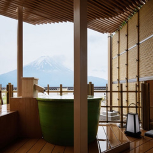 露天風呂一例　【温泉◆露天風呂付客室】富士山を望む和室１２畳