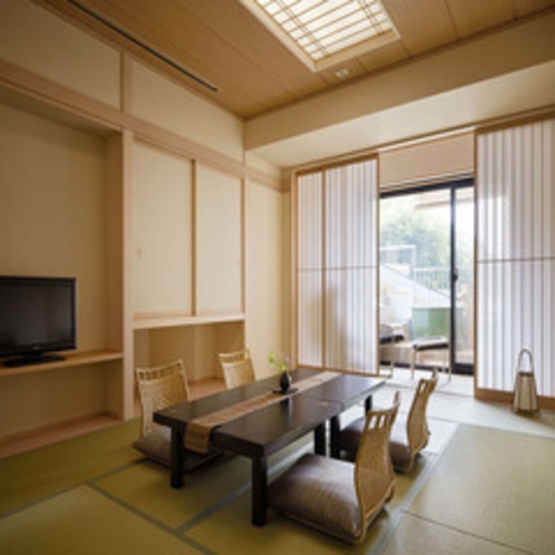 客室本間一例【温泉◆露天風呂付客室】富士山を望む和室１２畳