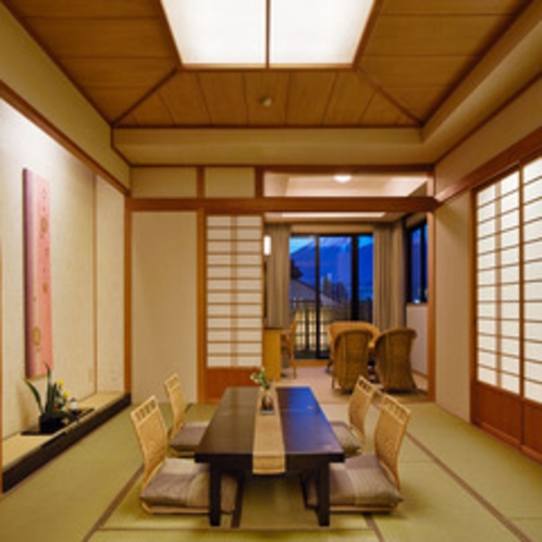 【露天風呂+展望風呂付】富士山を望む和室12.5畳　客室本間