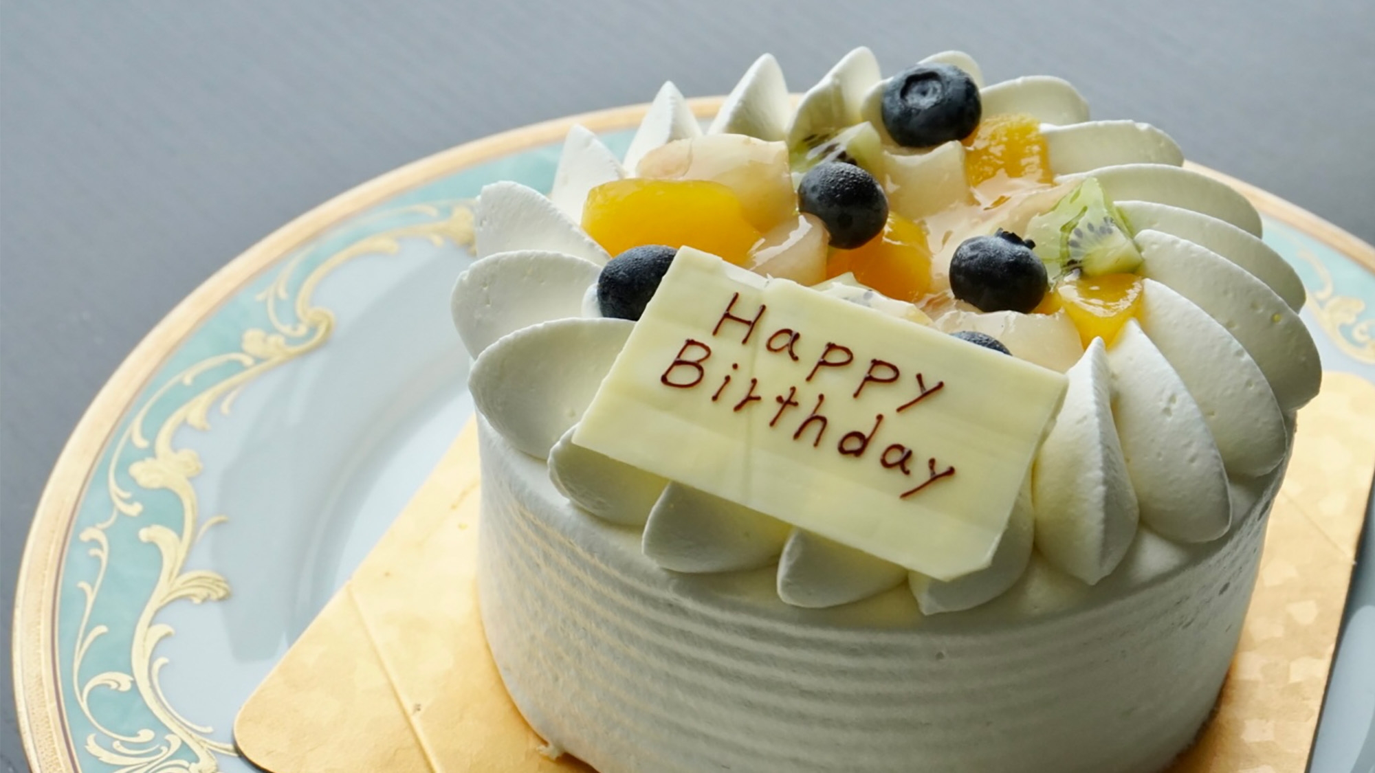 ＋。＊Anniversary＊。＋デコレーションケーキ＆スパークリングワイン（ハーフ）【竜胆】