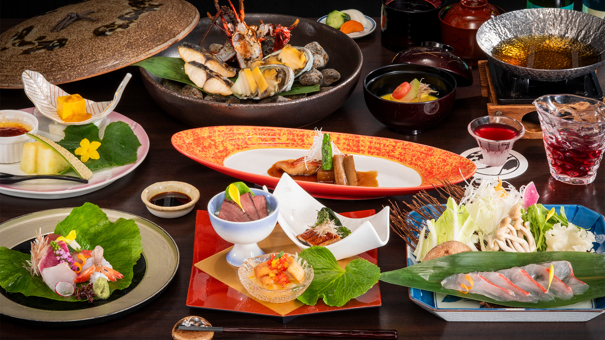 【夕食】天遊磯会席「竜胆（りんどう）」季節の一例（2025年9月1日～）