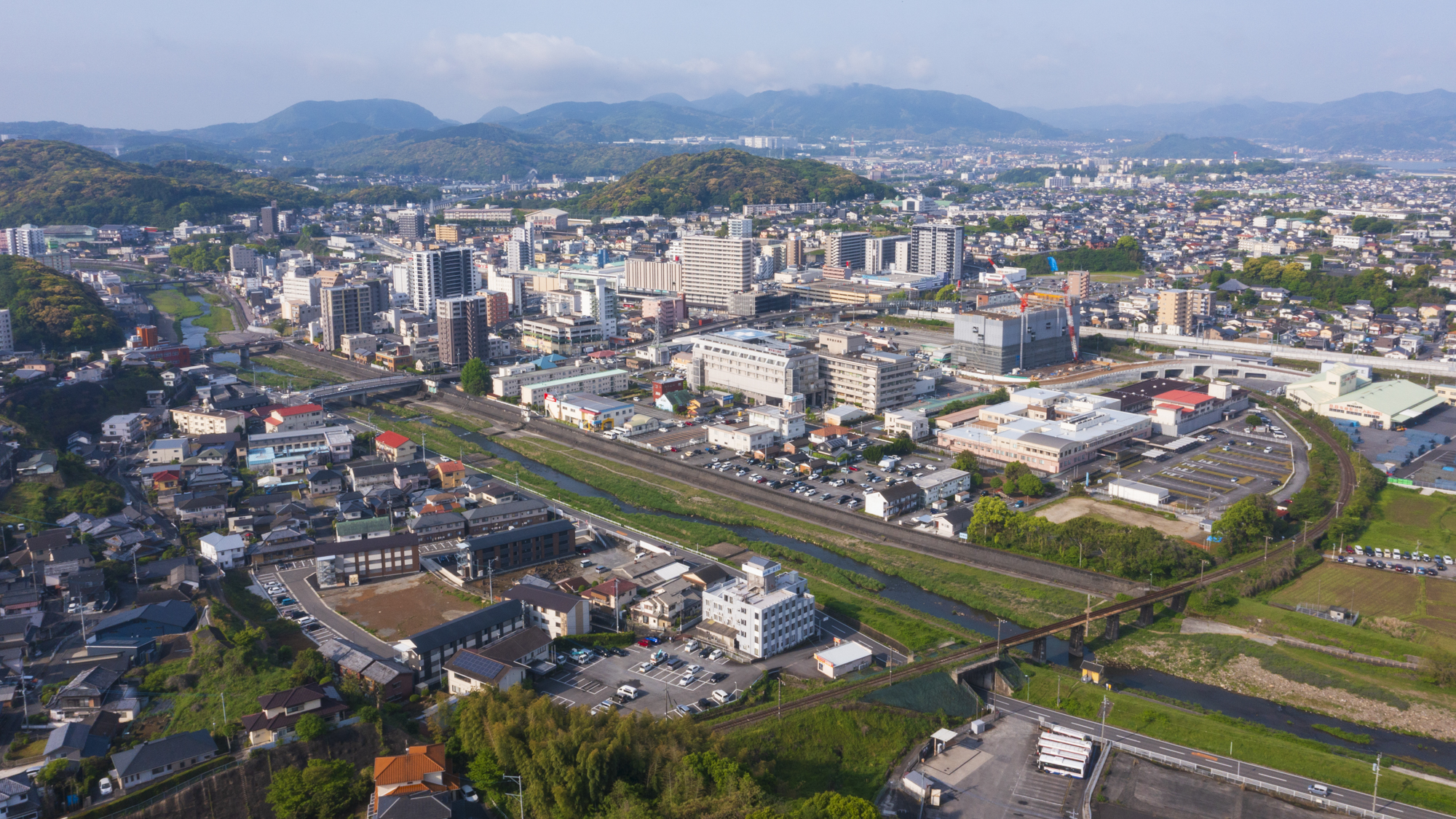諫早駅中心の街並み　当ホテルから徒歩10分