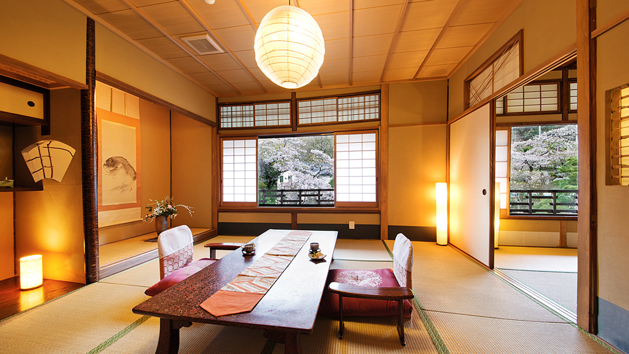 【桜の間-SAKURA-】『たおやかな時』を刻む、一番人気の“庭園側客室”