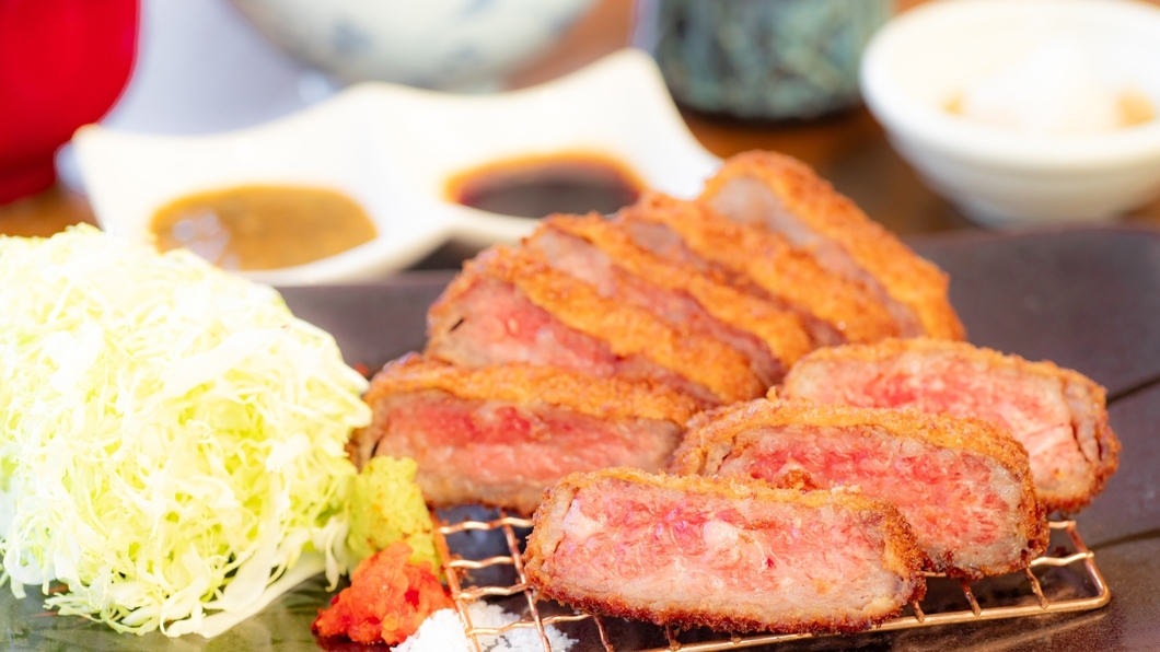 【日帰り】牛かつ定食＆温泉三昧　〜個室でゆったり寛ぐ、大人の休日プラン〜　【11時〜14時】