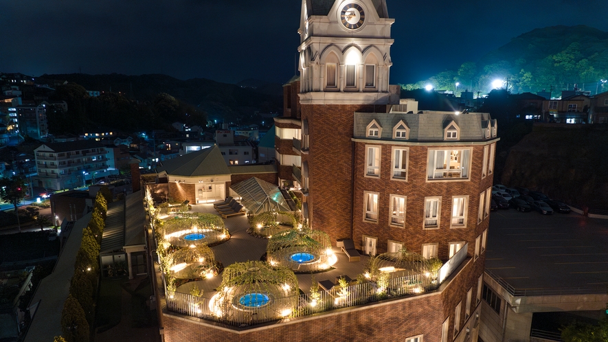 【BOTANICAL GARDEN SPA】煌びやかに光る夜の空中庭園。