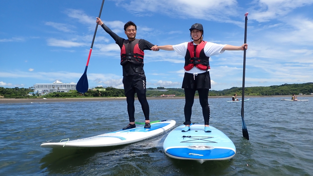 【おおいたパワーチャージ】サップ体験プラン／夏だ！海だ！絶景ビーチで海上散歩♪ バイキング＜２食付＞