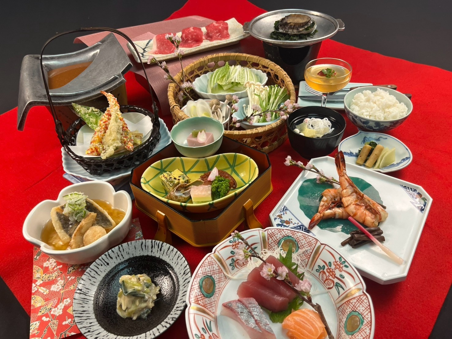 『鮑の踊り焼き付き』海の幸会席プラン