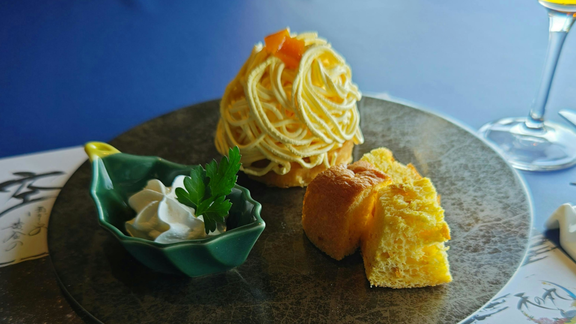 ＜スイーツ＞☆蒲郡みかんモンブラン、太白胡麻油シフォンケーキ