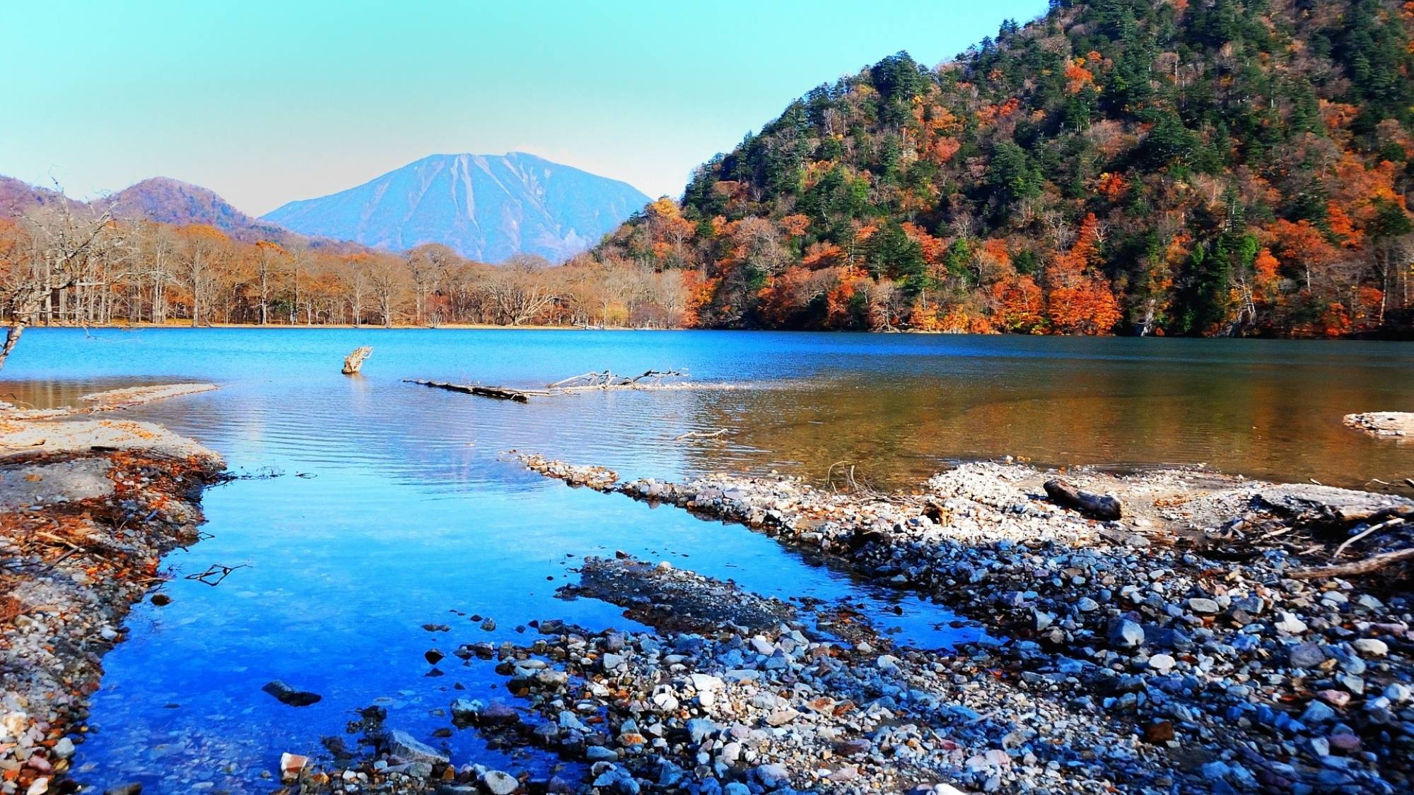 湖と紅葉のコントラストが美しい、西ノ湖。静寂の中でゆったりと過ごせる、穴場スポットです！