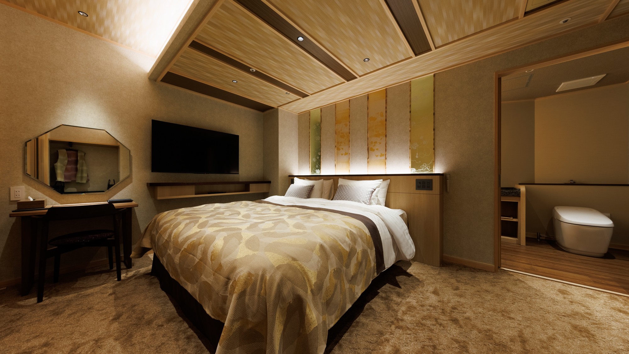 【静龍フロア｜露天風呂付スイート翠嶺】唯一の露天風呂付客室で非日常の時間をお過ごしください。