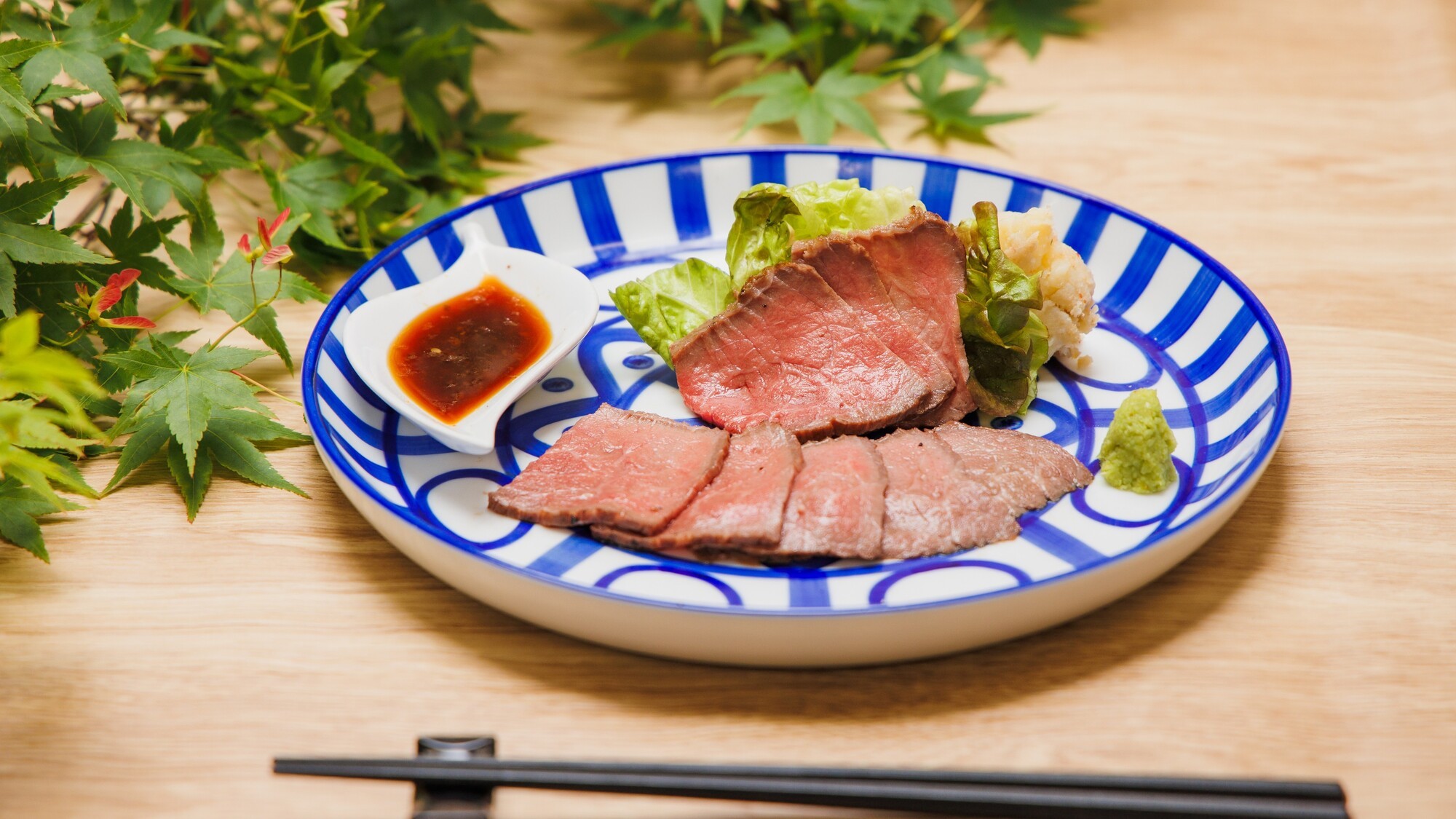 【夕食】赤牛のローストビーフ